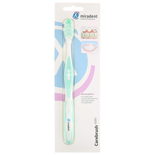 Зубная щетка Miradent Carebrush White medium, Розовая