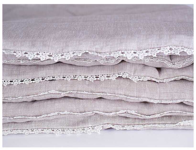 Одеяло легкое с хлопковым волокном Natura Sanat чехол из льна Дивный лен 200х220 ДЛ-О-7-2 - фотография № 8