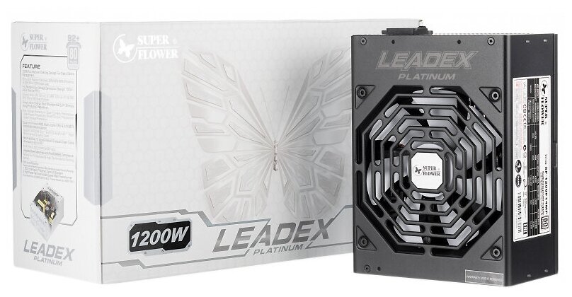 Блок питания 1.2кВт ATX Super Flower Power Supply Leadex Platinum, 135 мм, 80 Plus Platinum (SF-1200F14MP)