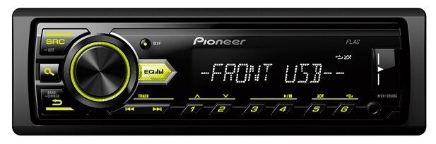 Автомагнитола Pioneer MVH-09UB/MVH-09UBG, черный/зеленый