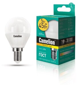 Светодиодная лампа Camelion LED5-G45/830/E14