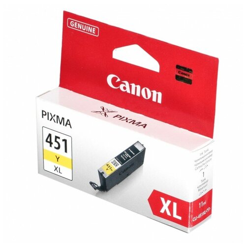 Картридж Canon CLI-451Y XL (6475B001), 695 стр, желтый