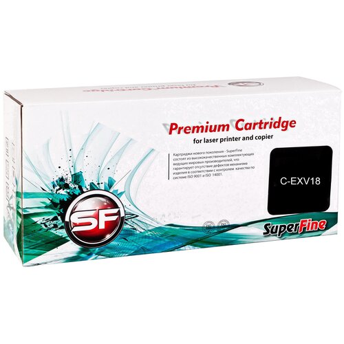 Картридж SuperFine SF-C-EXV18, 8400 стр, черный картридж superfine для canon drum c exv18 ir1018 1022 26 9k совместимый