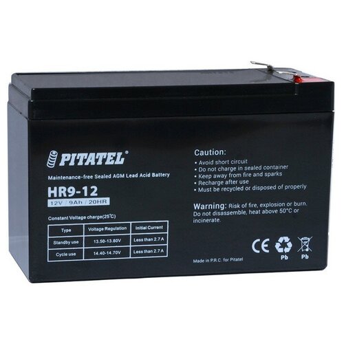 Аккумулятор Pitatel HR9-12, HR 1234W, NPW45-12 (12V, 9000mAh)