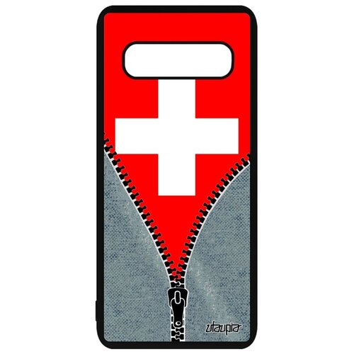 фото Чехол для телефона galaxy s10, "флаг швейцарии на молнии" путешествие туризм utaupia