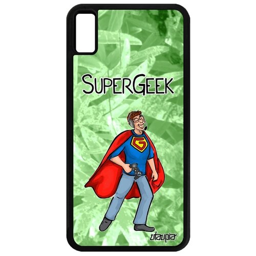 фото Чехол для мобильного apple iphone xs max, "супергик" игрок видеоигра utaupia