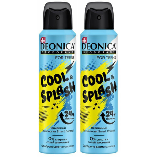 Дезодорант DEONICA FOR TEENS Cool Splash 12+, 150 мл, 2 шт. антиперспирант deonica for teens cool spirit с 8 лет 50 мл