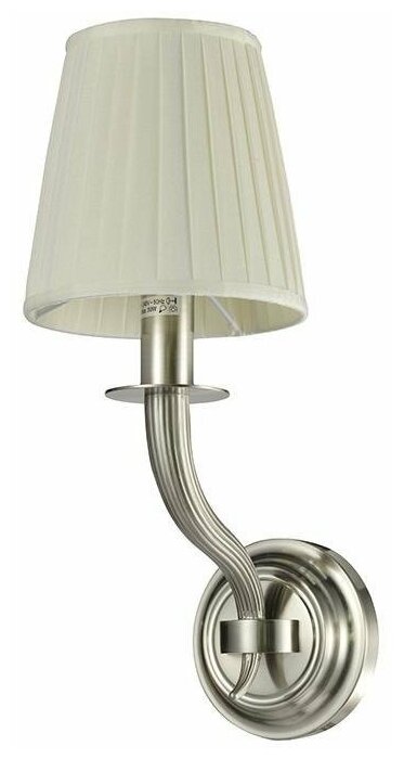 Настенный светильник Newport 7501/A new, E14, 60 Вт, кол-во ламп: 1 шт, цвет арматуры: никель, цвет плафона: белый