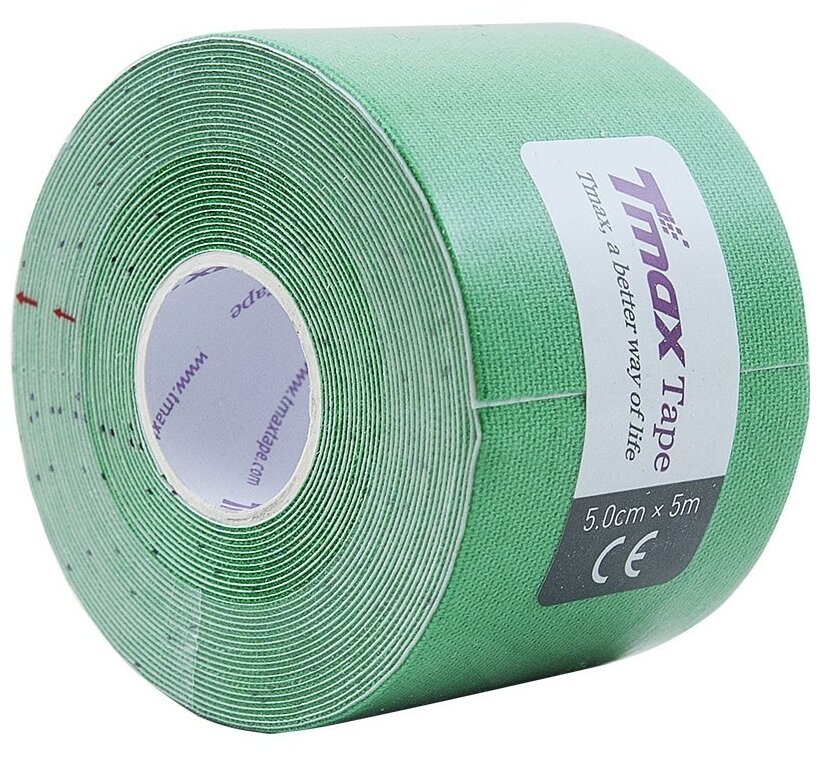 Тейп кинезиологический TMAX Extra Sticky Green 4233181, 5см.x5м.