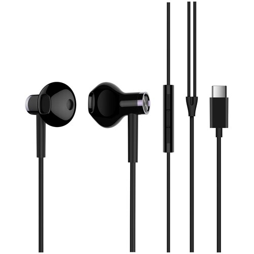 фото Наушники xiaomi dual-unit type-c, black/черный