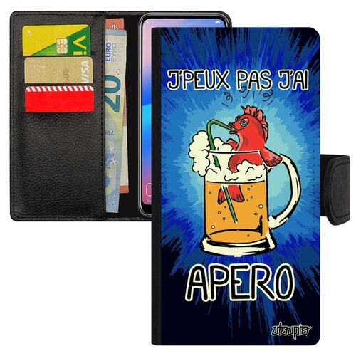 фото Чехол книжка на мобильный galaxy s8, "не могу - у меня аперитив!" карикатура юмор utaupia