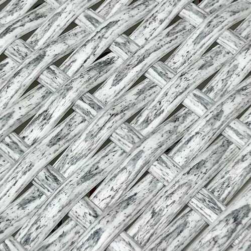 ЭкоРотанг Полумесяц Береза светлая 8 мм, искусственный ротанг.