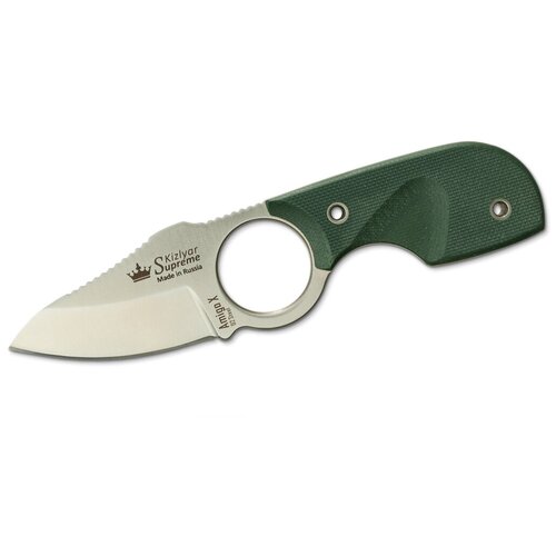 нож фиксированный kizlyar supreme amigo x d2 satin green handle green handle Нож фиксированный Kizlyar Supreme Amigo X D2 Satin Green Handle Green Handle