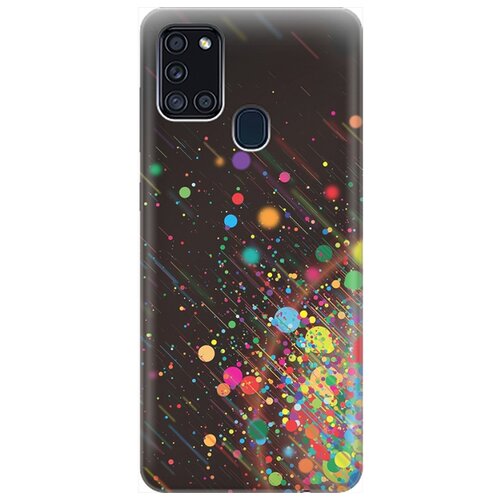 фото Ультратонкий силиконовый чехол-накладка для samsung galaxy a21s с принтом "яркое настроение" gosso