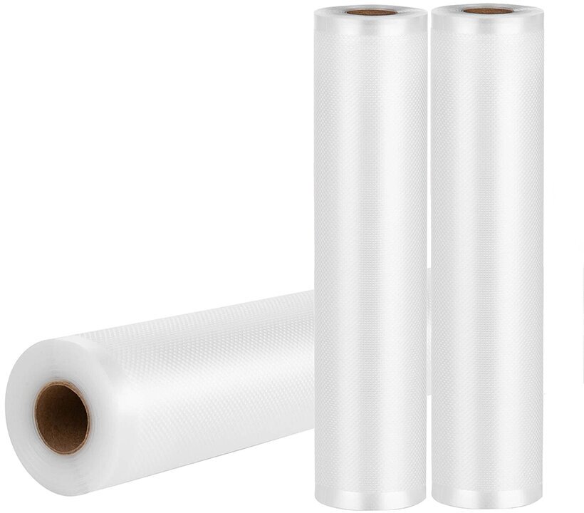 фото Вакуумный рулон / рифленый пакет / пакеты для сувид / рифленый вакуумный рулон 25 х 500 (3 шт)