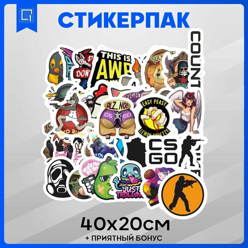 Наклейки набор для творчества стикербук CS-GO КС ГО 40х20см