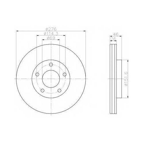 фото Диск тормозной с покрытием pro | перед | textar 92197403