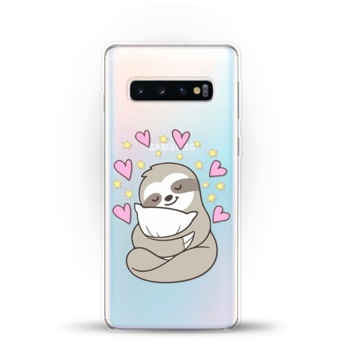 фото Силиконовый чехол ленивец на samsung galaxy s10 andy & paul