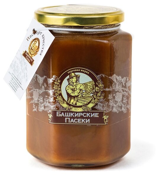 Мед гречишный башкирские пасеки, 1 кг. Сбор 2023 года - фотография № 1