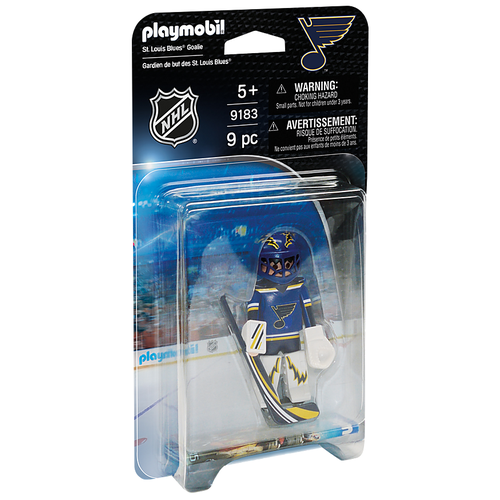 фото Набор с элементами конструктора playmobil nhl 9183 вратарь st. louis blues