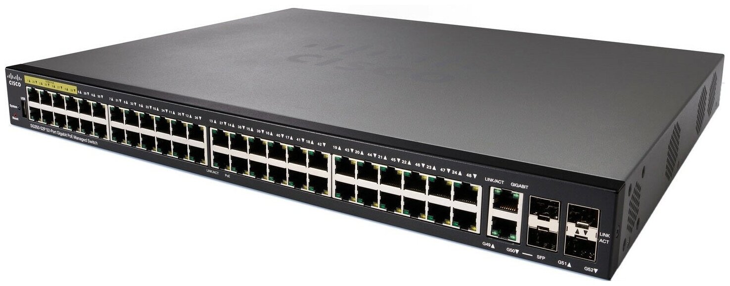 Cisco SB SG350-52P-K9-EU Коммутатор 52-port Gigabit PoE Managed Switch