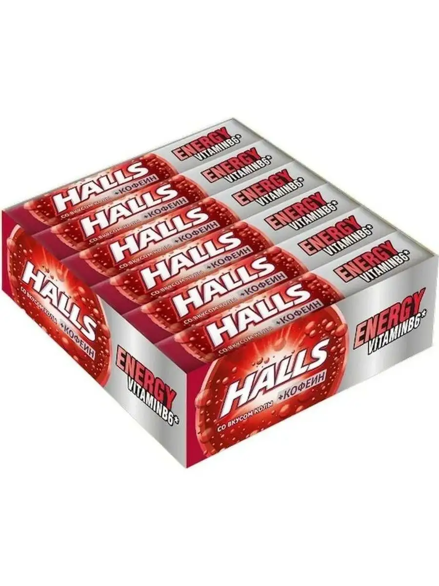 HALLS Карамель леденцовая, Кола, Шоубокс, 25г* 12шт