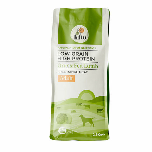 Kito Adult Dog Food Grass-Fed Lamb сухой корм для взрослых собак, с ягненком свободного выпаса - 2,5 кг