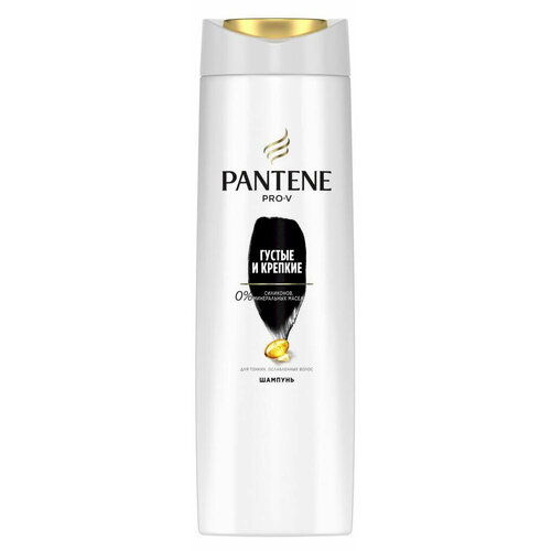 Шампунь для волос Pantene Pro-V Густые и крепкие для тонких и ослабленных волос, 400 мл комплект 2 шт шампунь 400 мл pantene пантин густые и крепкие для тонких и ослабленных волос pt 81471253