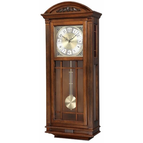 Часы настенные деревянные большие с маятником и боем Vostok Н-9534 размер 32,6х80 см