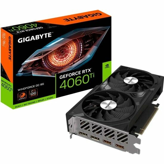 Видеокарта Gigabyte GeForce RTX 4060 Ti WINDFORCE OC 8G