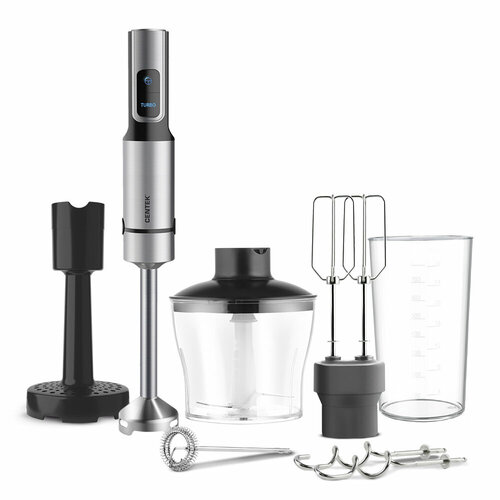 Блендер погружной 1500ВТ 6ПРЕДМ 15СК турбо чаша 065Л СТ 08Л НАС миксер венч капуч пюре МЕТ CENTEK 637700₽