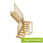 Лестница-крыльцо с четырьмя ступенями и площадкой