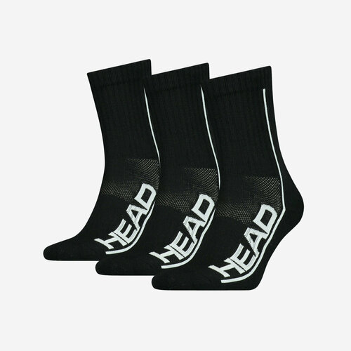 фото Носки 3 пары, размер 35/38, черный head
