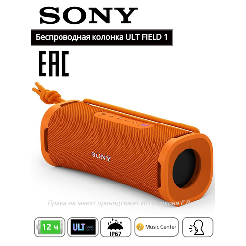 Беспроводная портативная акустическая система Sony ULT FIELD 1 Black 19990₽