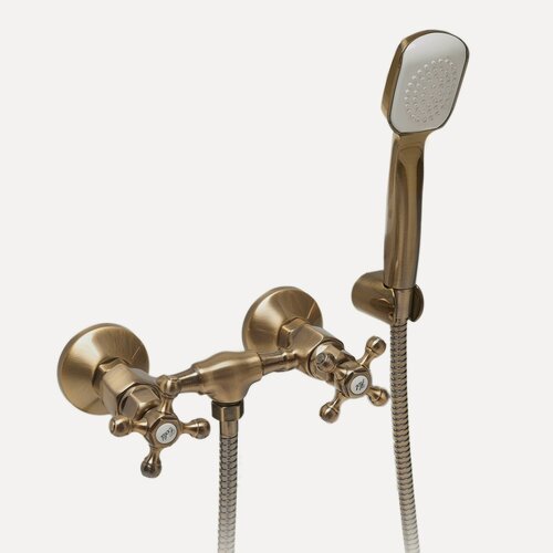 Изображение товара Смеситель для ванны с вентильными ручками, бронзовый, Potato