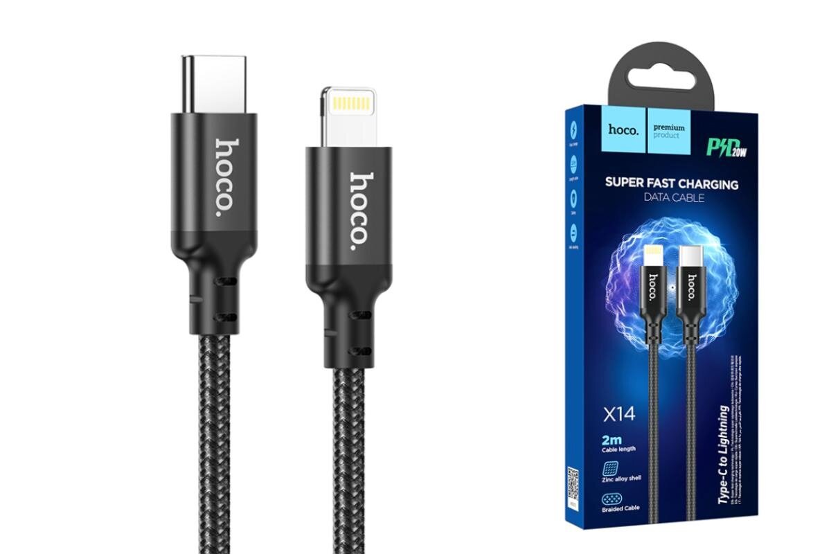 Кабель HOCO Lightning - USB для быстрой зарядки телефонов Apple, iPhone, iPad, AirPods, 2 м, 1,5А