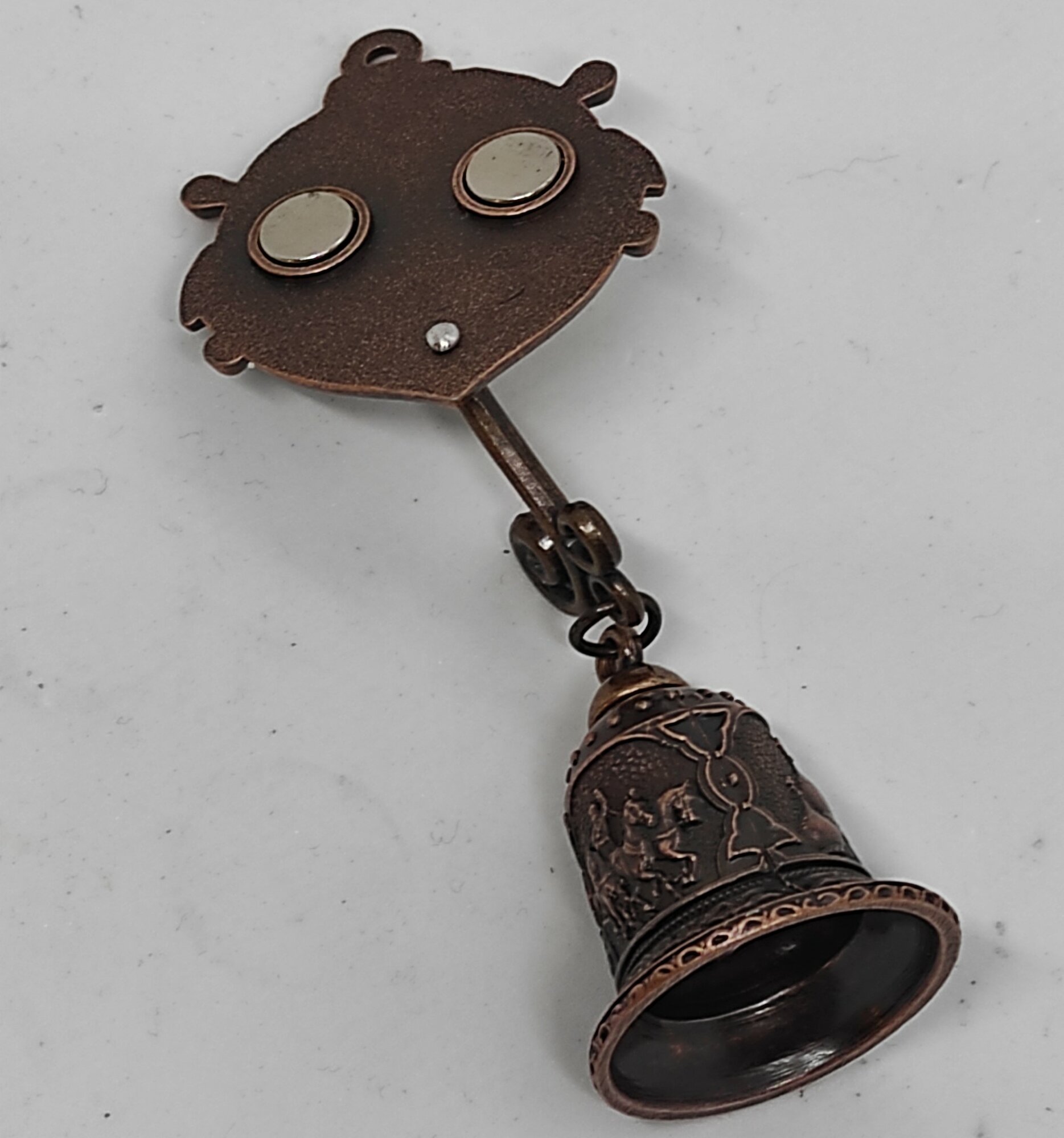 Магнит-колокольчик "валаам-якорь ", медь — фото 1