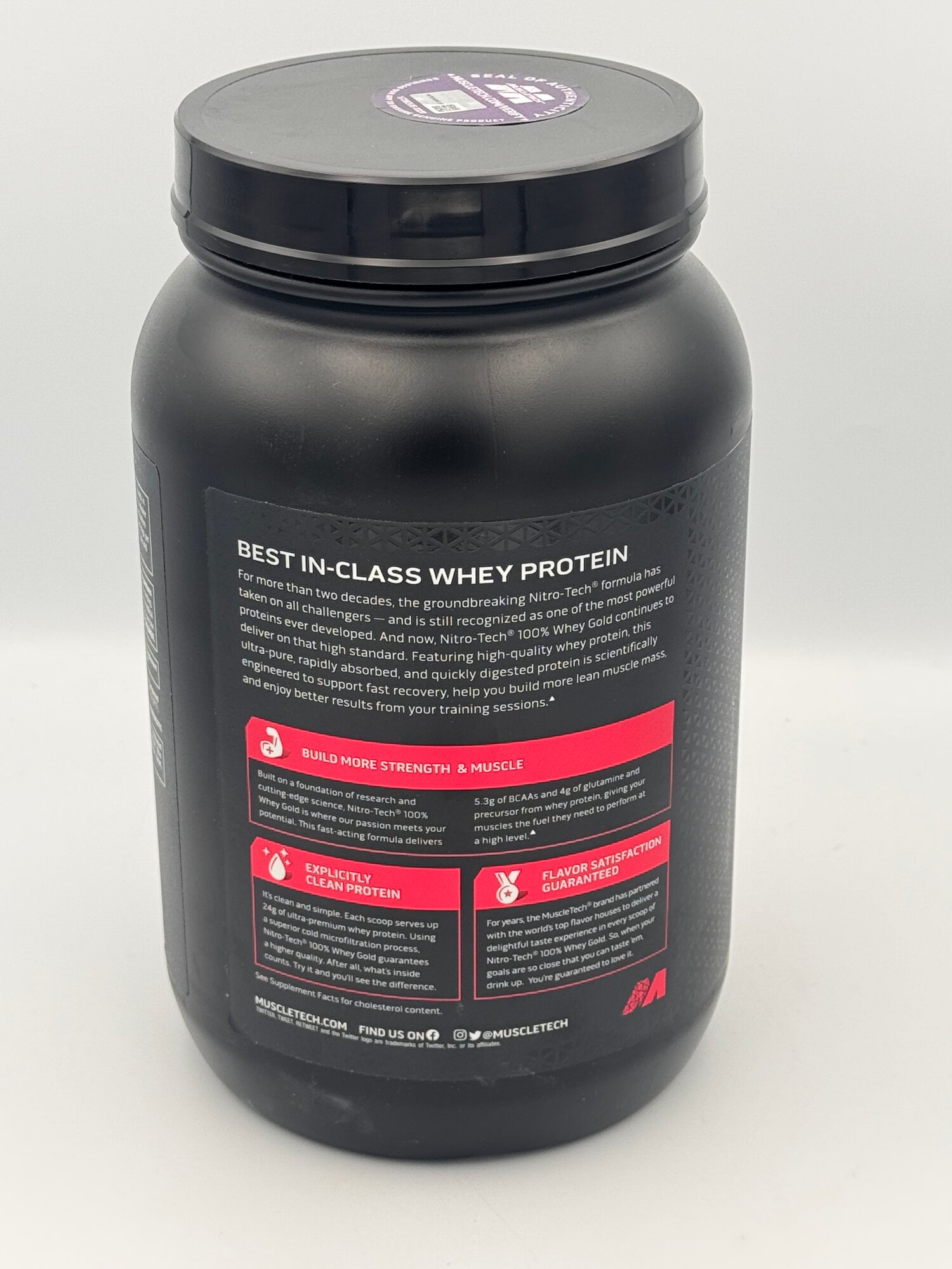 Muscletech 100% Whey gold 907g vanille вкус ванил для роста мыщц — фото 1