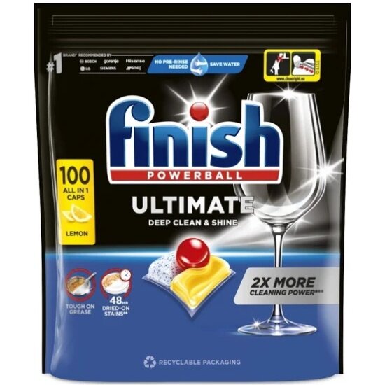 Капсулы для посудомоечных машин Finish ULTIMATE  100 шт лимон