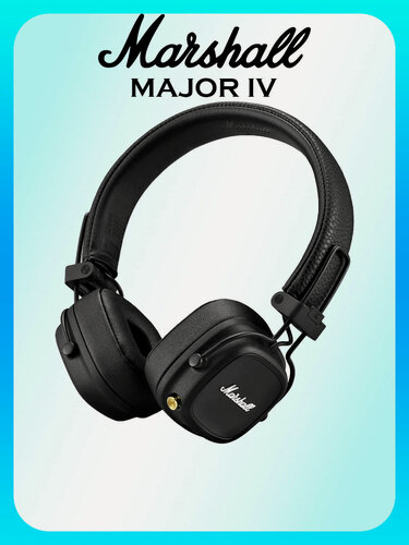 Изображение товара Наушники Marshall MAJOR IV, беспроводные, накладные, с микрофоном, шумоподавлением, черные