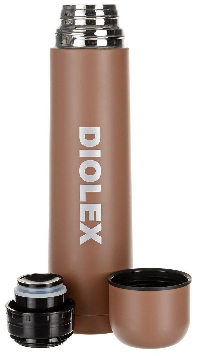 Термос цветной Diolex Dx-750-2c, 750 мл, какао . - фотография № 2