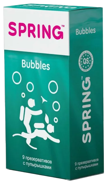 Презервативы Spring Bubbles, 9 шт.