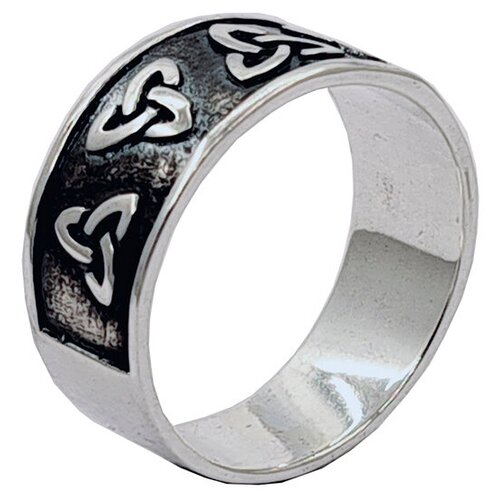 serebromag кольцо оберег триглав из серебра Кольцо Малахит, серебро, 925 проба, чернение, размер 17