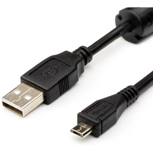 Кабель USB 2.0 Тип A - B micro Atcom AT9175 USB Cable 1.8m кабель atcom usb 0 8 m am bm феррит