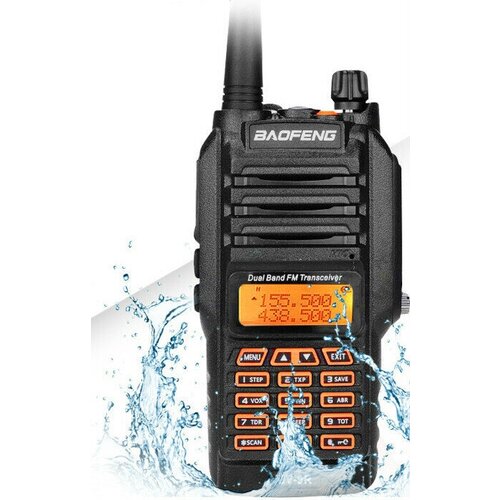Портативная рация Baofeng UV-9R Plus IP67 8 Ватт с гарнитурой 290000₽