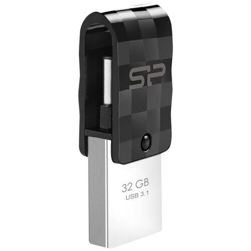 Флешка Silicon Power Mobile C31, черный флеш накопитель 64gb silicon power mobile c31 otg usb 3 1 type c черный