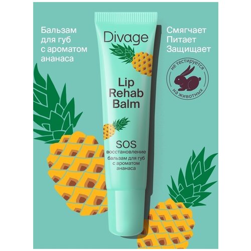 Бальзам для губ Divage Lip Rehab Balm Ананас 12 мл