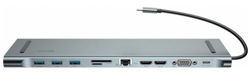 USB-концентратор Baseus Enjoyment Series Type-C Notebook HUB (CATSX-G0G) Серый