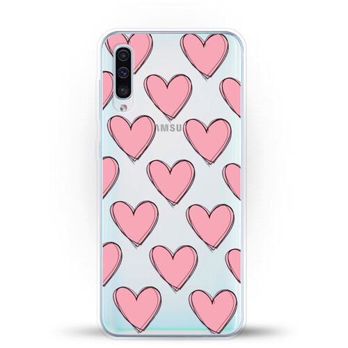 фото Силиконовый чехол узор из сердец на samsung galaxy a30s andy & paul