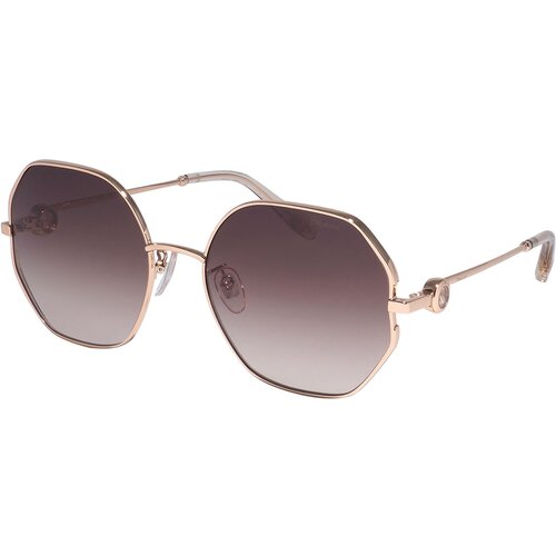 фото Солнцезащитные очки chopard, шестиугольные, оправа: металл, для женщин, золотой